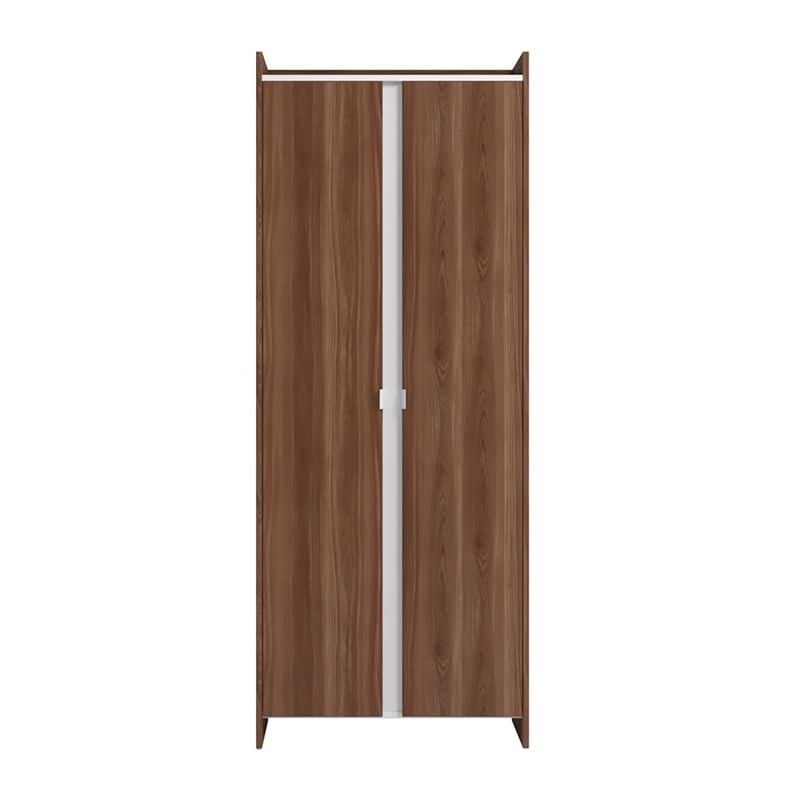 Manhattan Comfort Ratzer Storage Cabinet from Engineered Wood in Brown and White
