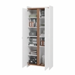 Manhattan Comfort Ratzer Storage Cabinet from Engineered Wood in White and Brown