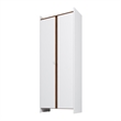 Manhattan Comfort Ratzer Storage Cabinet from Engineered Wood in White and Brown