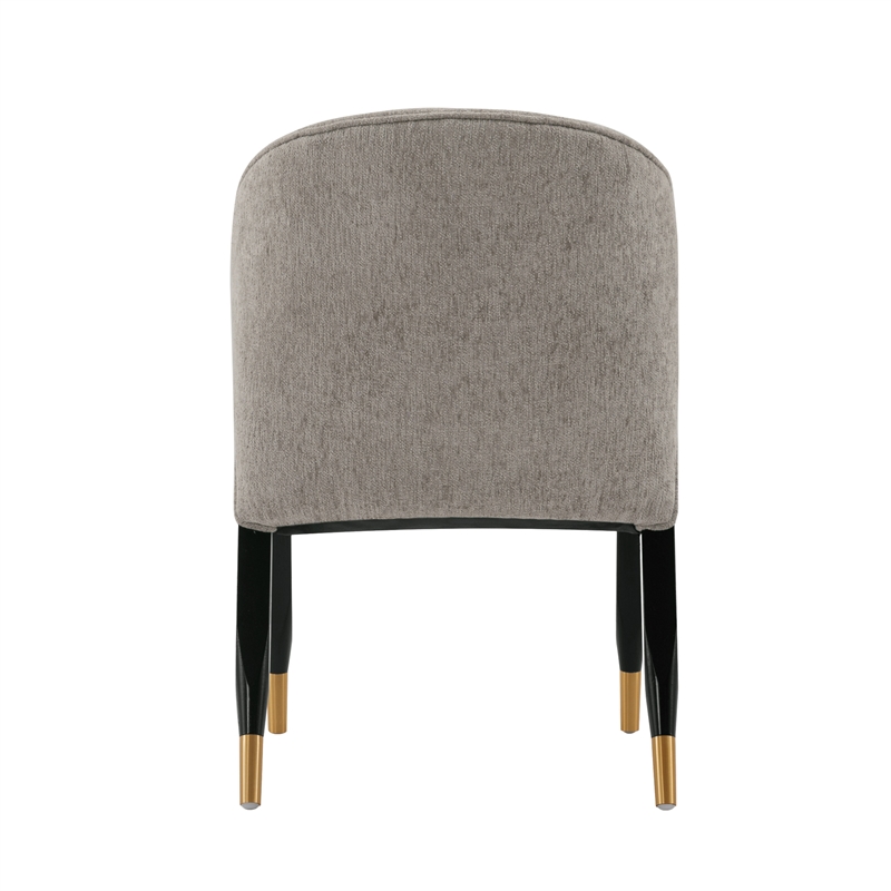 Manhattan Comfort Ola Dining Chair with Solid Wood Frame in Stone  - Set of 2