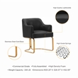 Manhattan Comfort Raya Dining Armchair with Solid Wood Frame in Black- Set of 2