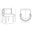 Manhattan Comfort Maya Dining Chair with Solid Wood Frame in Cream - Set of 2