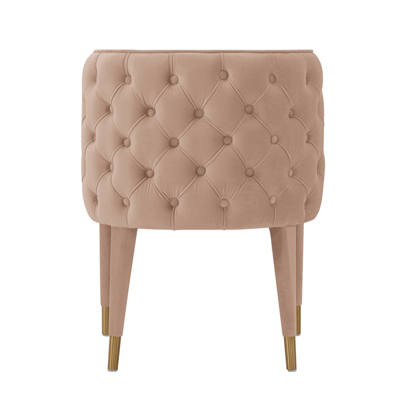 Manhattan Comfort Maya Dining Chair with Solid Wood Frame in Cream - Set of 2