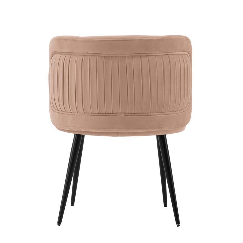 Manhattan Comfort Kaya Dining Chair with Solid Wood Frame in Cream - Set of 2