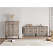 2-Piece DUMBO 5-Drawer Tall Dresser & DUMBO 6-Drawer Double Low Dresser in Gray