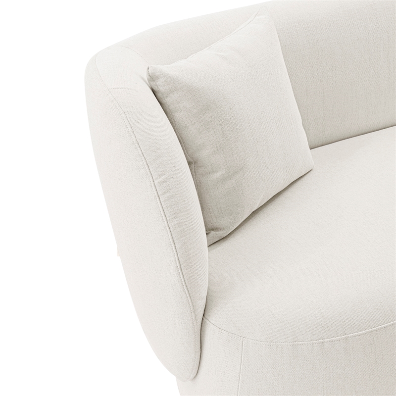 Manhattan Comfort Siri Sofa with Solid Wood Frame in Cream