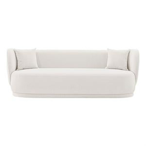 Manhattan Comfort Siri Sofa with Solid Wood Frame in Cream