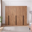 Lee 3-Piece Module Wardrobe Closet from Engineered Wood in Golden Brown