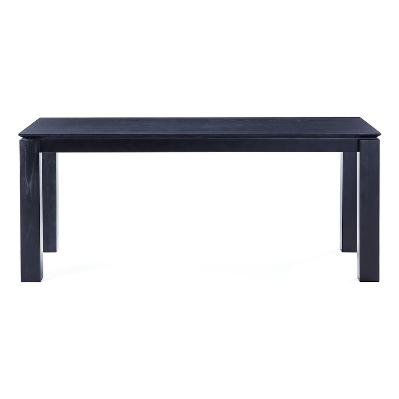 Manhattan Comfort Rockaway 70.86 Solid Wood Dining Table in Black
