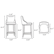 Manhattan Comfort Shubert Barstool with Solid Wood Frame in Light Gray- Set of 2
