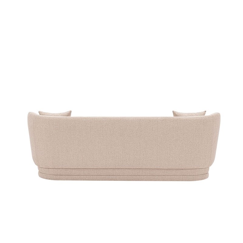 Manhattan Comfort Siri Sofa with Solid Wood Frame and Pillows in Wheat