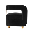 Manhattan Comfort Amirah Solid Wood Frame Accent Chair in Black