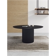 Manhattan Comfort Hathaway 59.05 Round Solid Wood Dining Table in Black