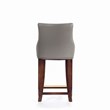 Shubert Counter Stool with Solid Wood Base in Dark Taupe - Set of 2