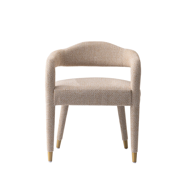 7-Piece Hathaway 59.05 Round Dining Set in Natural with 6 Aspen Dining Chairs