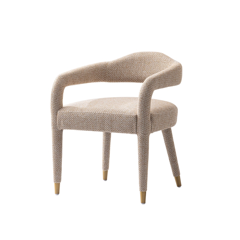 7-Piece Hathaway 59.05 Round Dining Set in Natural with 6 Aspen Dining Chairs