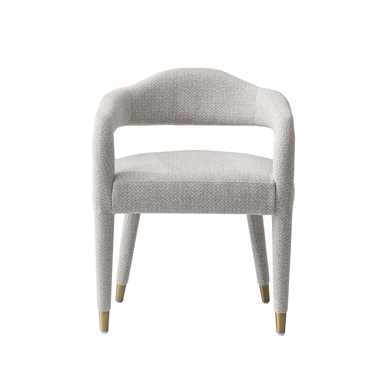 7-Piece Hathaway 59.05 Round Dining Set with 6 Aspen Dining Chairs in Silver