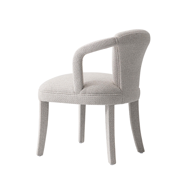 5-Piece Hathaway 47.24 Round Dining Set with 4 Palmer Dining Armchairs in Silver