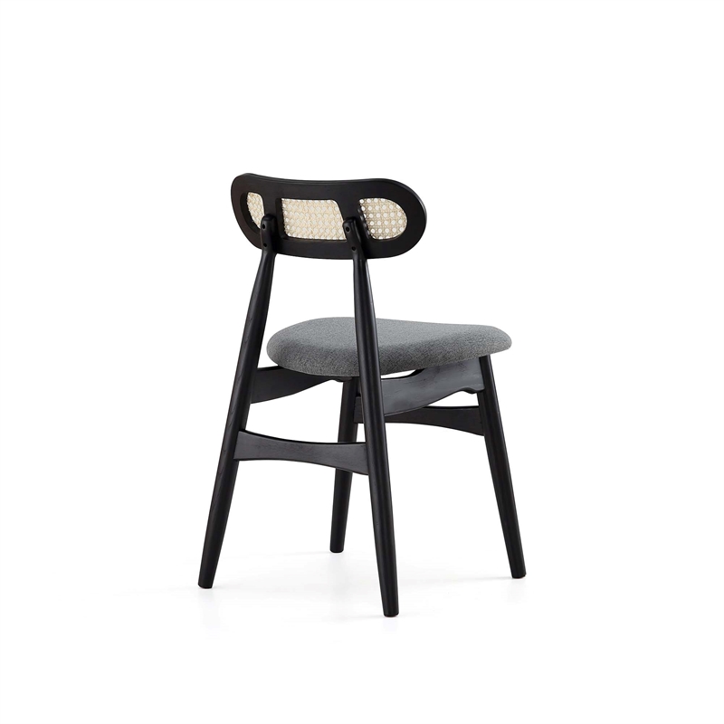 Rockaway Solid Wood Dining Set with 6 Colbert Chairs in Gray