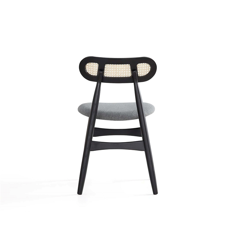 Rockaway Solid Wood Dining Set with 6 Colbert Chairs in Gray
