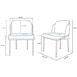7-Piece Rockaway Solid Wood Dining Set with 6 Flor Dining Chairs in Gray