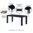 7-Piece Rockaway Solid Wood Dining Set with 6 Flor Dining Chairs in Gray