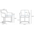 Manhattan Comfort Serena 8 Piece Dining Set with Steel Base in Gray