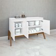 Manhattan Comfort Gales 48.50 Sideboard with Solid Wood Legs in Matte White
