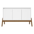Manhattan Comfort Gales 48.50 Sideboard with Solid Wood Legs in Matte White