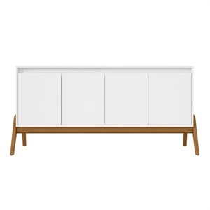 Manhattan Comfort Gales 63.32 Sideboard with Solid Wood Legs in Matte White