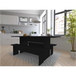 Manhattan Comfort NoMad 3-Piece Engineered Wood Dining Set in Black