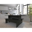 Manhattan Comfort NoMad 3-Piece Engineered Wood Dining Set in Gray