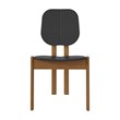 Manhattan Comfort Gales Dining Chair in Black with Solid Wood Legs - Set of 4