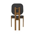 Manhattan Comfort Gales Dining Chair in Black with Solid Wood Legs - Set of 4