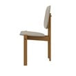 Manhattan Comfort Gales Dining Chair in Beige with Solid Wood Legs - Set of 4