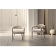 Aspen Dining Armchairs in Gold Dust with Solid Wood Frame - Set of 2