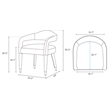Aspen Dining Armchairs in Gold Dust with Solid Wood Frame - Set of 2