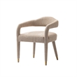 Aspen Dining Armchairs in Gold Dust with Solid Wood Frame - Set of 2