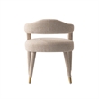 Aspen Dining Armchairs in Gold Dust with Solid Wood Frame - Set of 2