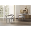 Aspen Dining Armchairs in Silver Lining with Solid Wood Frame- Set of 2