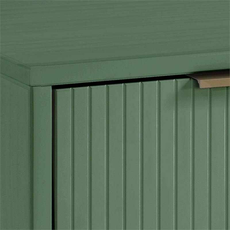 Manhattan Comfort Granville Nightstand 2.0 in Sage Green - Solid Wood - Set of 2