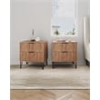 DUMBO 2.0 Engineered Wood Nightstand in Golden Brown - Set of 2
