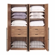 Lee Wardrobe Closet 1.0 from Engineered Wood in Golden Brown - Set of 2