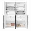 Lee Wardrobe Closet 1.0 from Engineered Wood in White - Set of 2