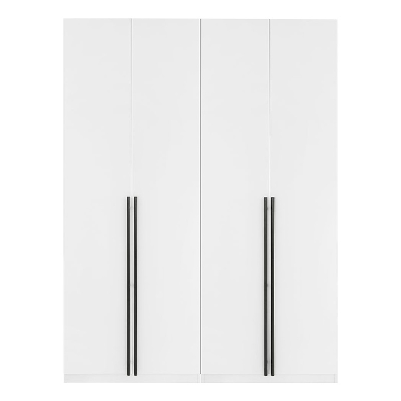 Lee Wardrobe Closet 1.0 from Engineered Wood in White - Set of 2