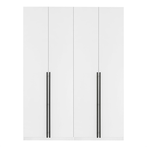Lee Wardrobe Closet 1.0 from Engineered Wood in White - Set of 2
