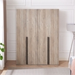 Lee Wardrobe Closet 2.0 from Engineered Wood in Rustic Gray - Set of 2