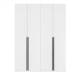 Lee Wardrobe Closet 2.0 from Engineered Wood in White - Set of 2