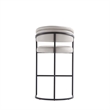 Manhattan Comfort Augusta Barstool with Metal Base in Light Gray - Set of 3