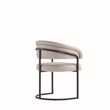Manhattan Comfort Augusta Dining Chair with Metal Base in Light Gray - Set of 4